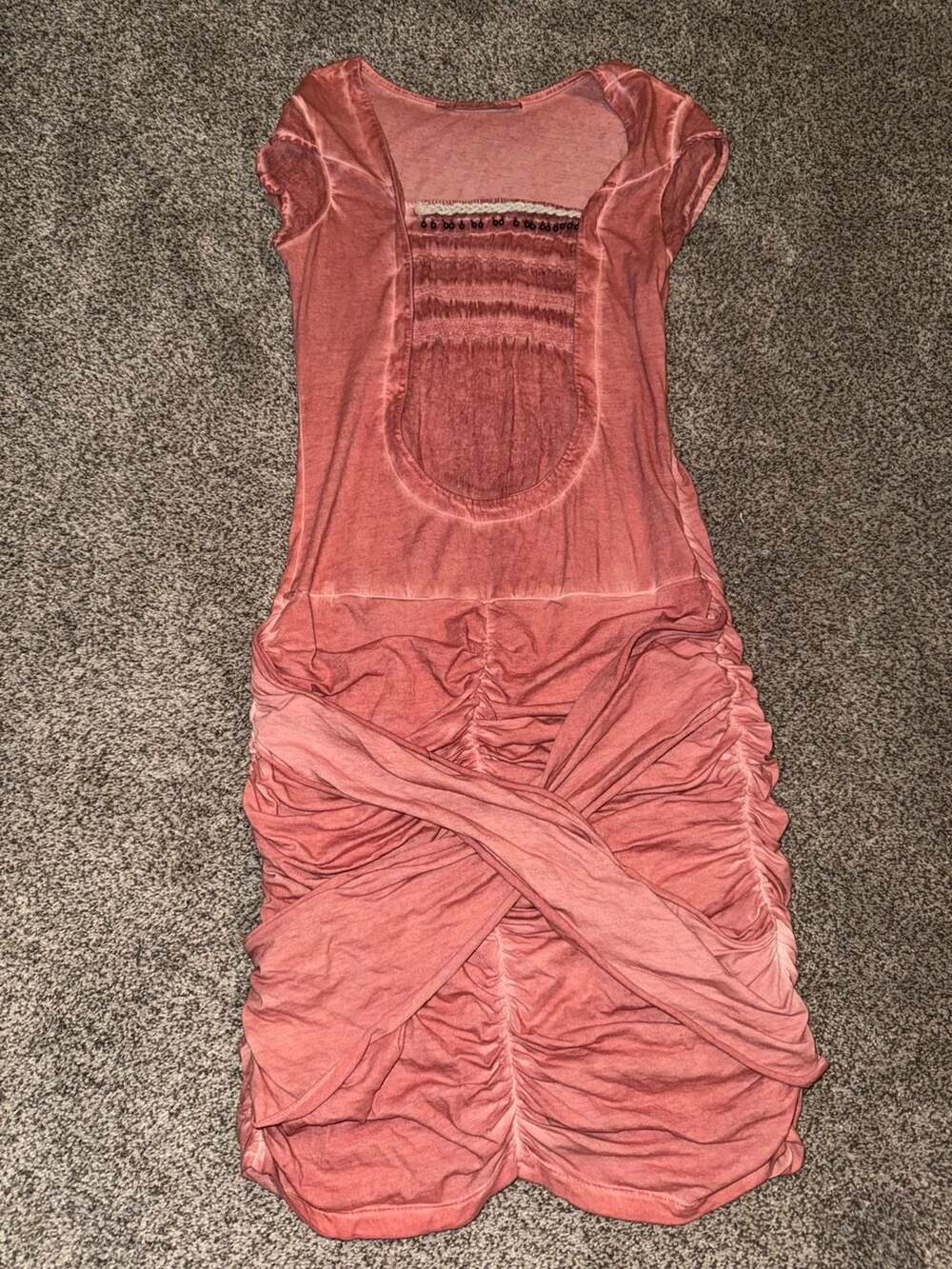 Angels Never Die Dress Size S Pink Ruched Mini